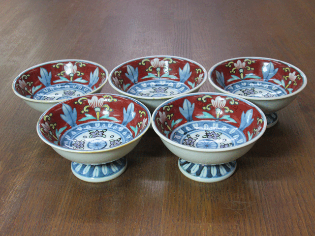 六代目 佐藤走波 有田焼 染錦唐子遊図方銘々皿 共箱