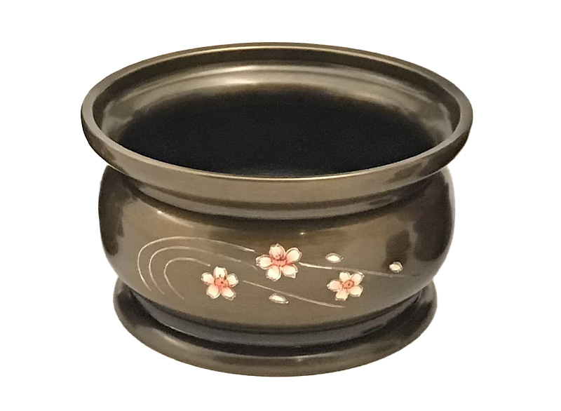 特選仏具Fセット(オリジナル仏具セット4.0寸(上ダルマ型桜彫金)+柘植