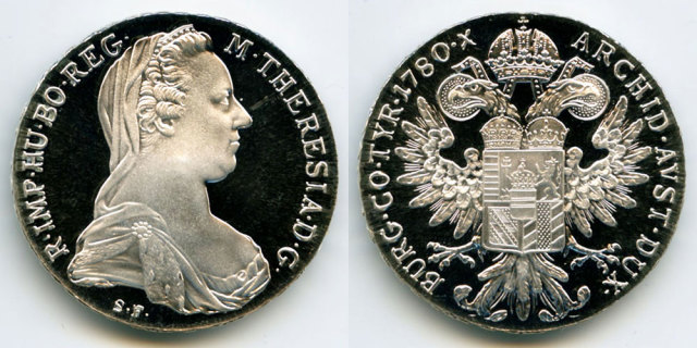 希少】1780年オーストリア マリアテレジアスターリングシルバー26.8g
