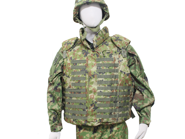 コンバットシャツ 陸自迷彩 難燃VCリップストップIR加工生地