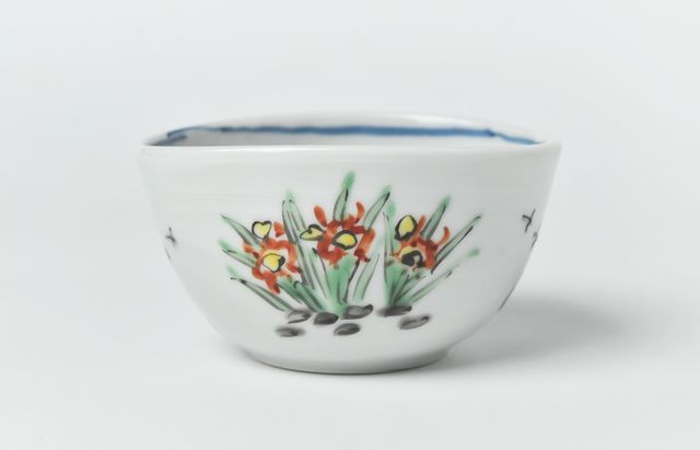 正木春蔵 色絵林間文楕円小鉢 2点セット 正木春蔵 色絵林間文楕円小鉢