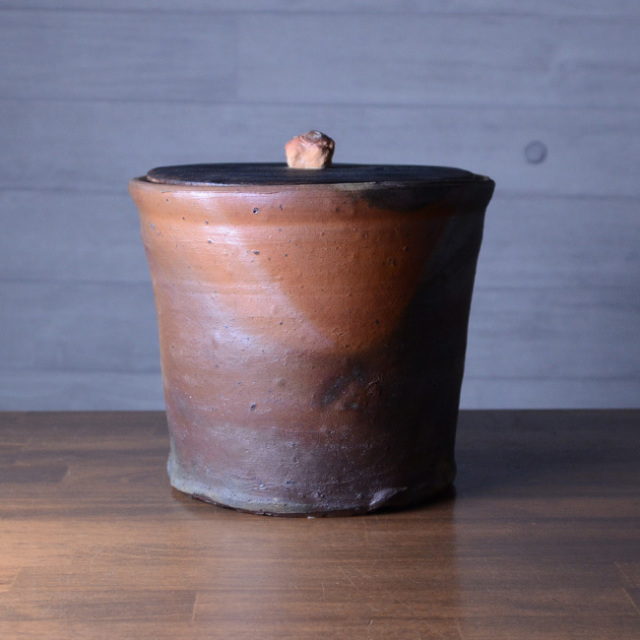 共箱付】送料無料 ｜ 茶道具 南蛮鬼桶水指 (共箱付） 作家「川淵直樹」