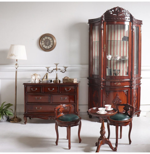 メープル不二屋 ガラス扉 キャビネット メープル不二家 マホガニー