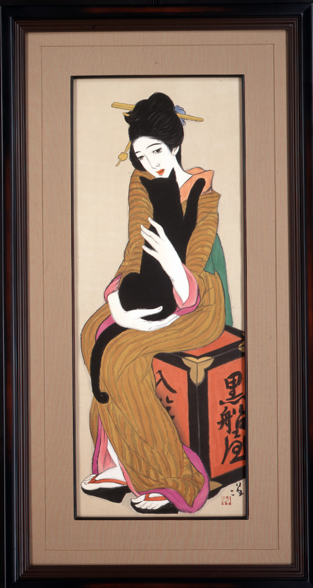 木版画「黒船屋」