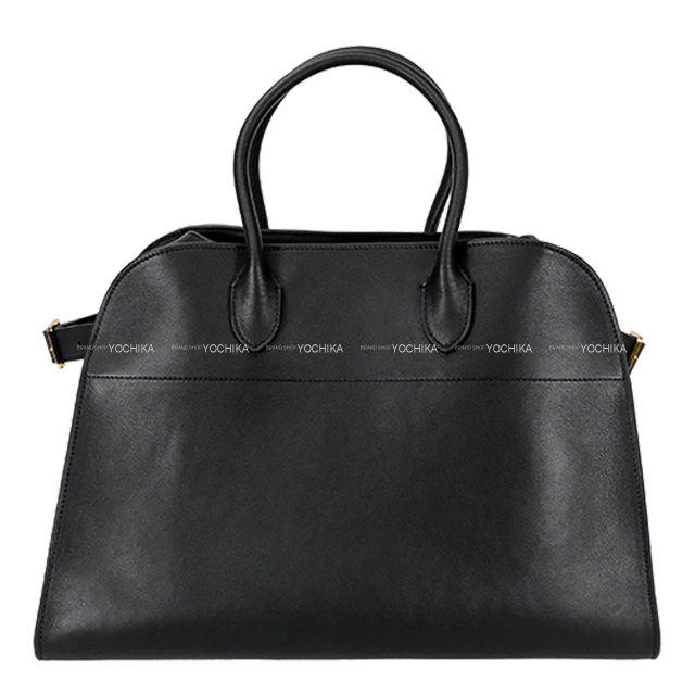 The Row ザロウ ハンドバッグ ソフト マルゴー 15 黒 ナチュラル