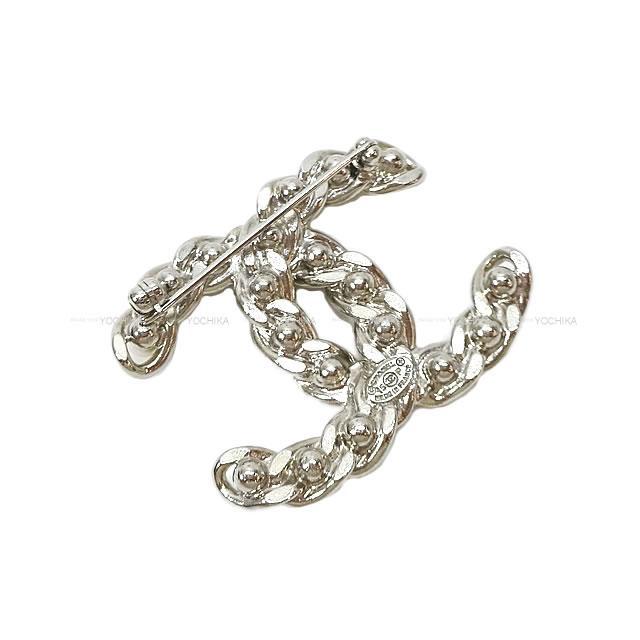 CHANEL シャネル チェーン パール ビッグ ココマーク ブローチ 15P