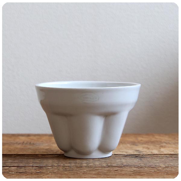 イギリス アンティーク 陶器製 ゼリーモールド/英国製/花器/小物入れ