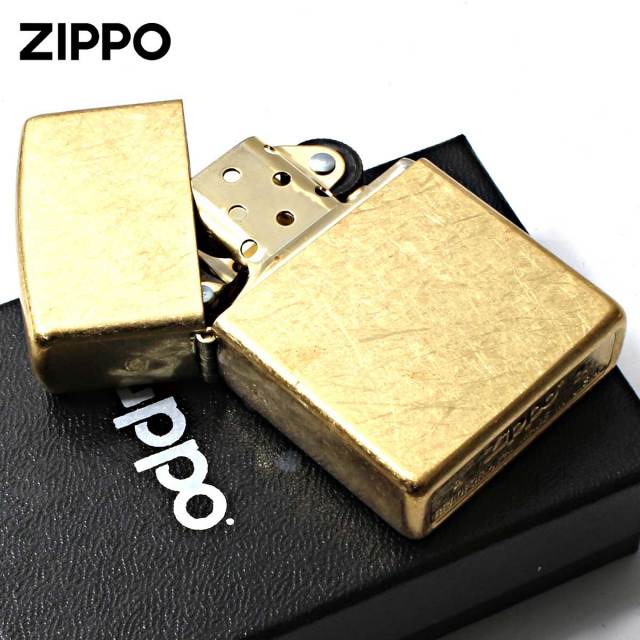 Zippo ジッポー 無地 ストリートクローム 真鍮 ブラス 207B Tumbled