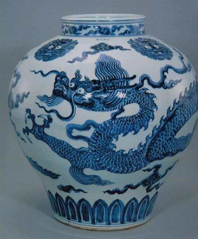 大明宣徳年製 青花 龍文 壺 五爪 1.58亿的宣德大罐