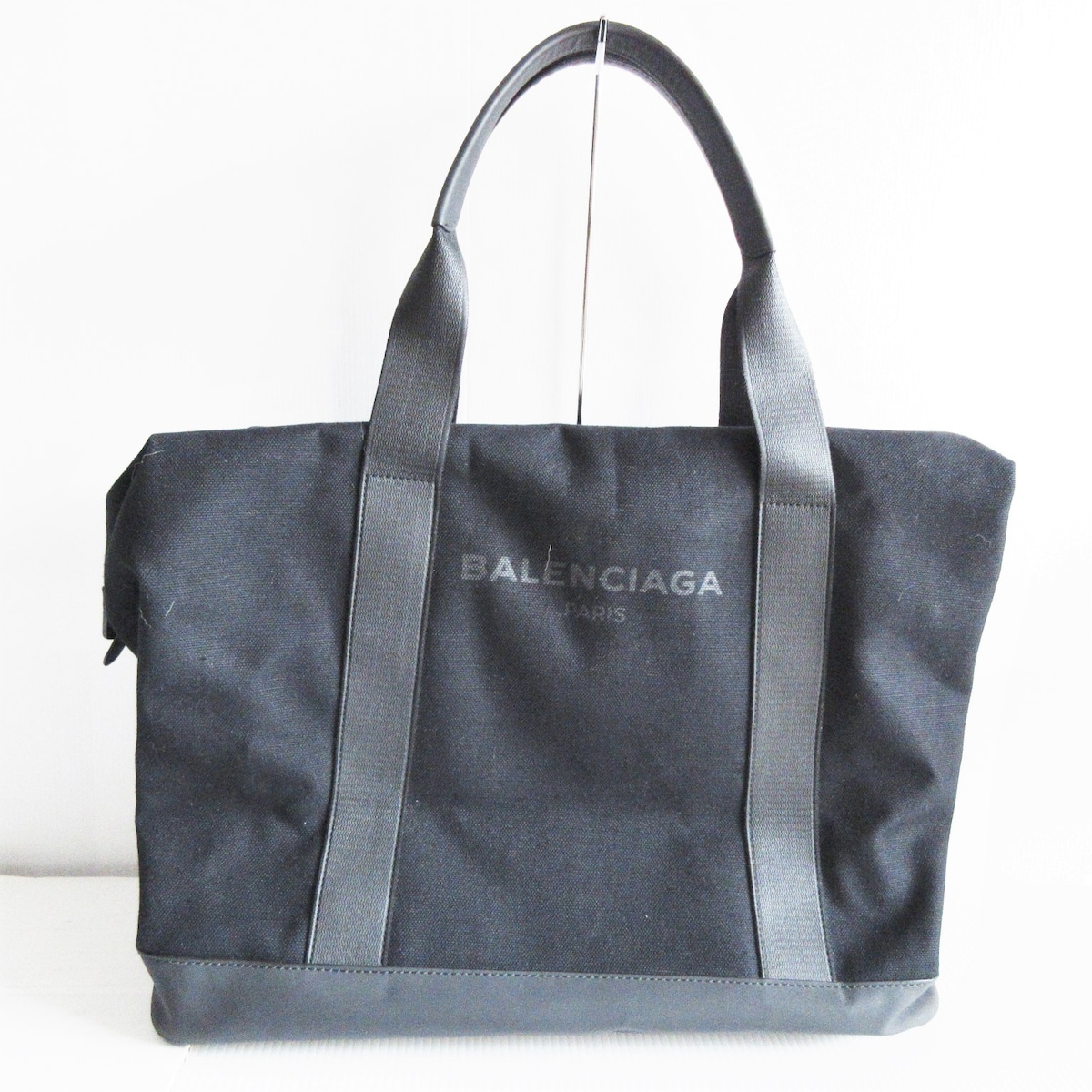 バレンシアガ/ボストンバッグ/黒/キャンバス×レザー/型番：433672の