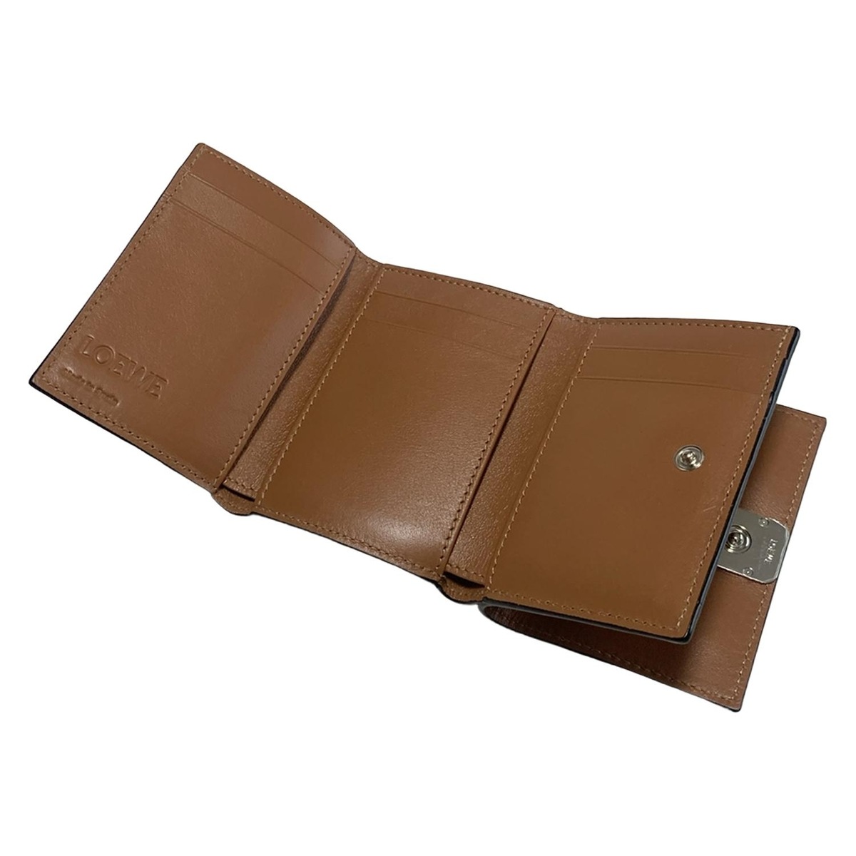 LOEWE(ロエベ) 3つ折り財布 - ダークブラウン レザー（19142021）中古