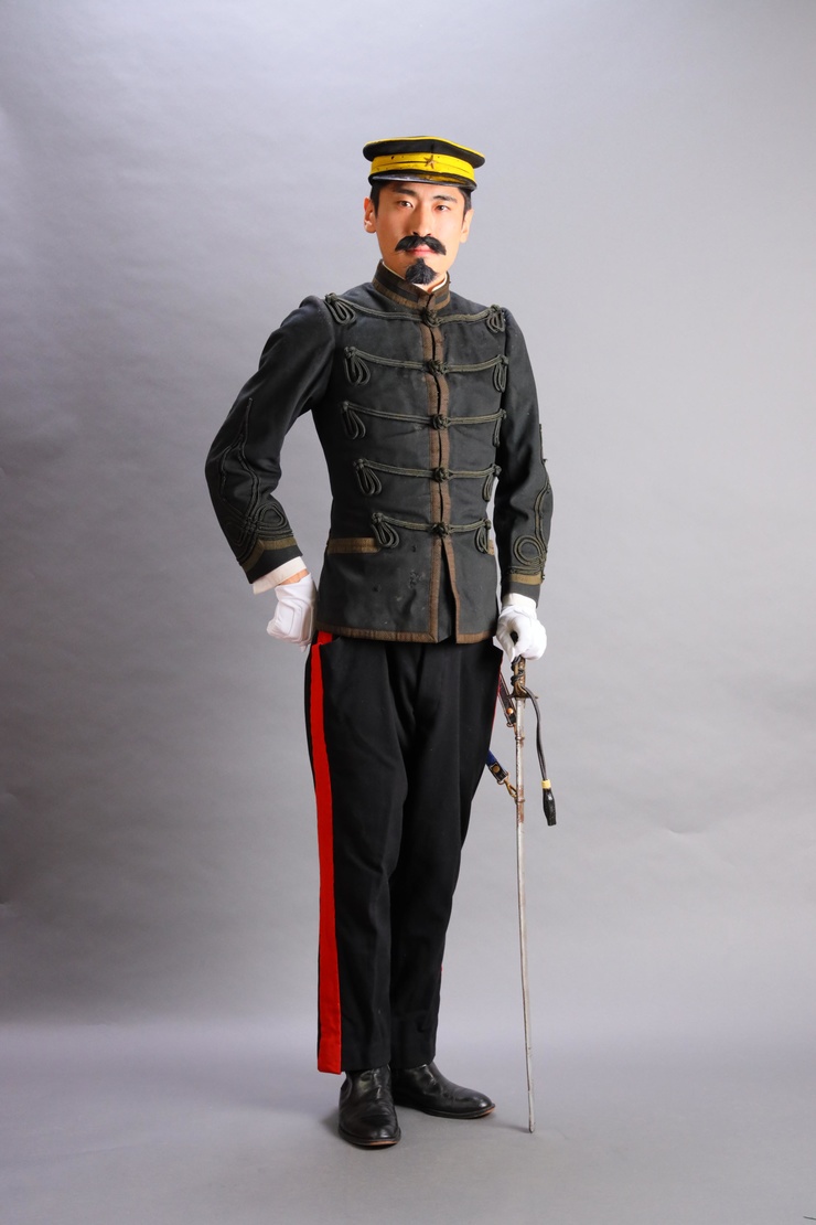 旧日本帝国陸軍 軍服上下 軍医中尉襟章 袖章付 （616 一号 検索(軍服/