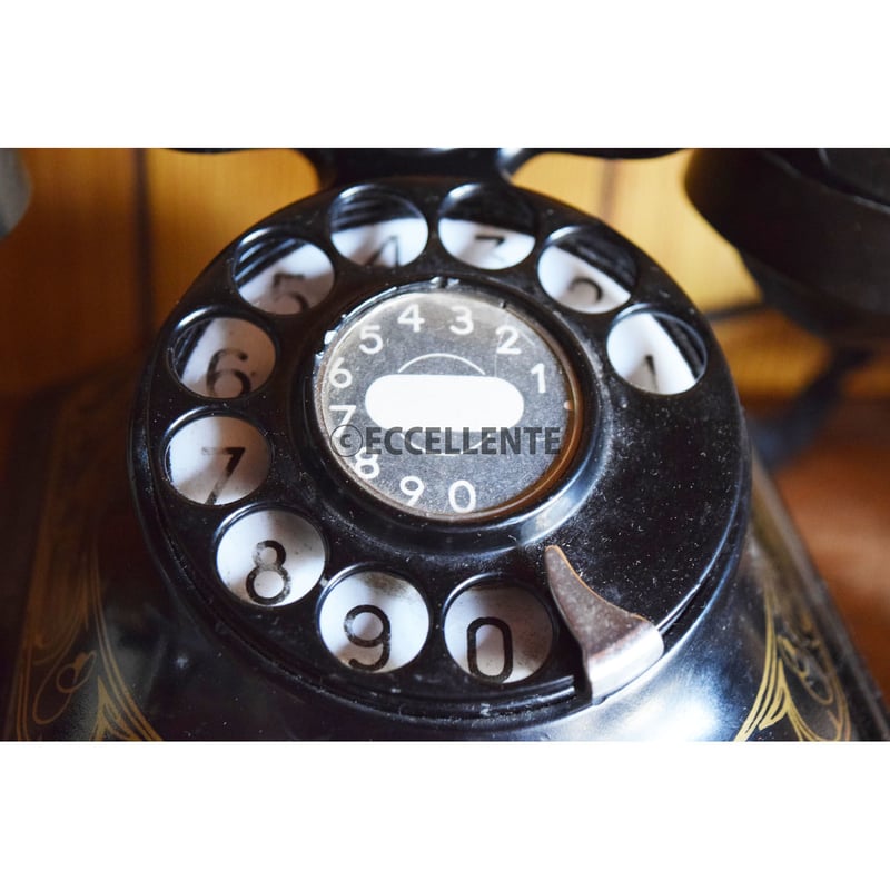 アンティーク雑貨】【ベル・テレフォン・カンパニー】ダイヤル式黒電話