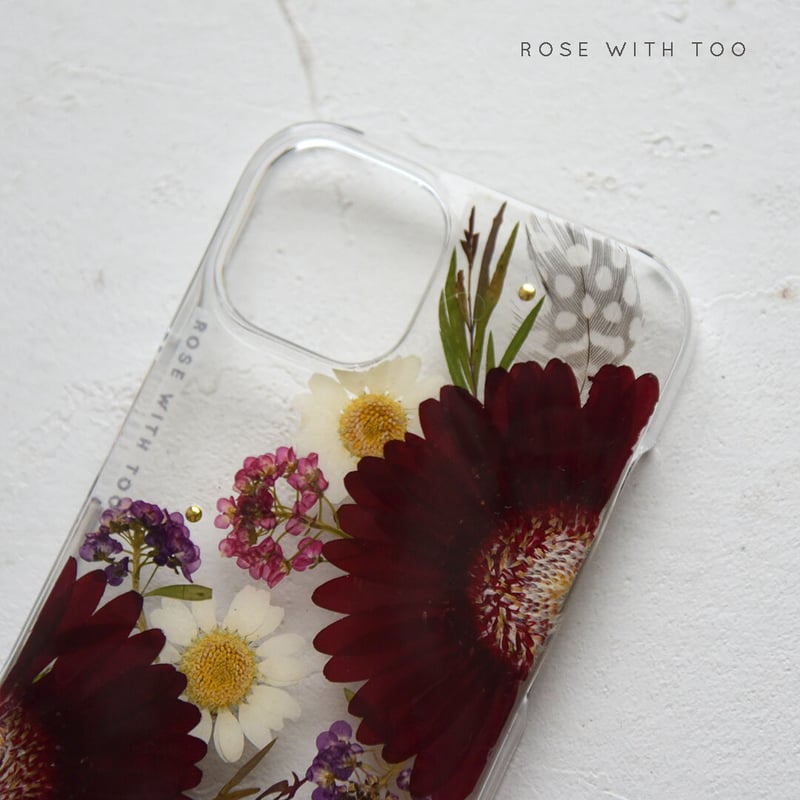 iPhone / 押し花スマホケース 211229_1 | 押し花 ケース専門店 ｜ ROSE