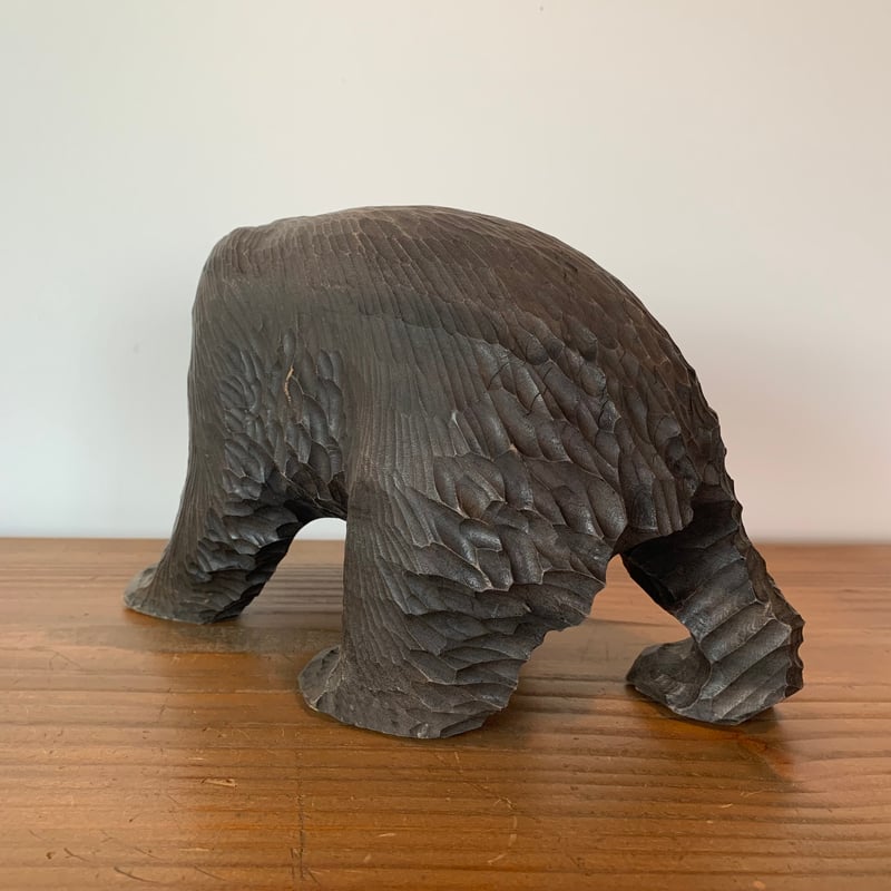 木彫り熊 鮭咥え 1967年 珍しい右向き木彫り熊 | MILMOUNTAIN STORE