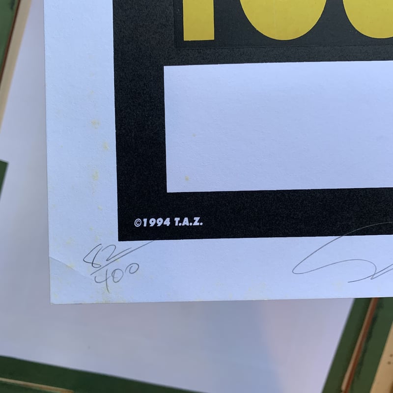T.A.Z. HELMET SUMMER TOUR '94 シルクスクリーンポスター vint