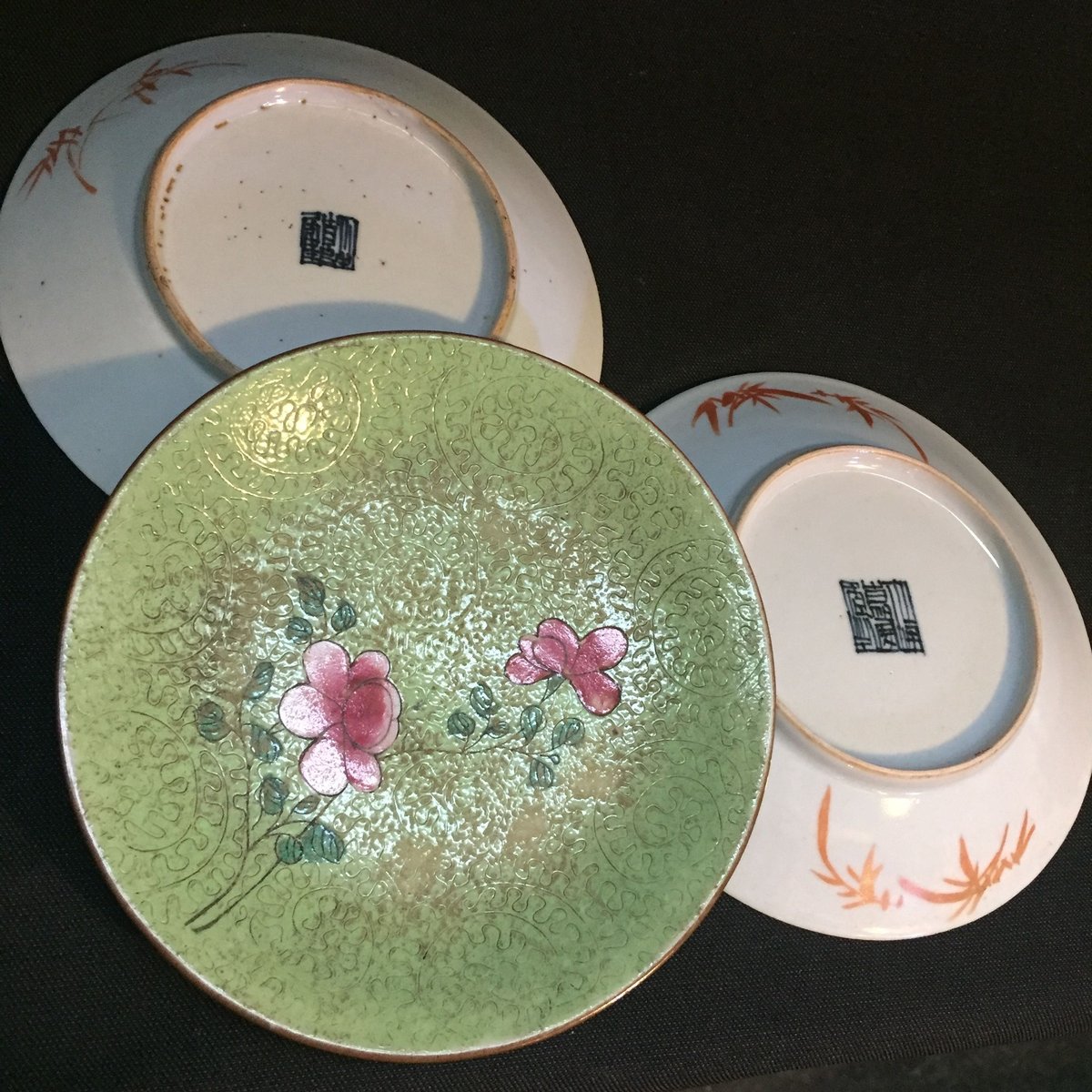 中国清時代 十錦手花図中皿 直径15.3㎝ 東Y7-0331☆2Fタルチ 中国清