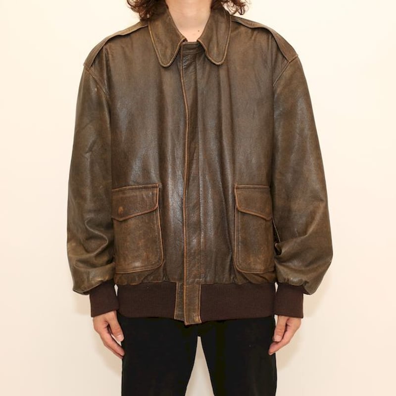 70s 80s LLBean エルエルビーン レザージャケット 中田圭祐 濃茶 80s