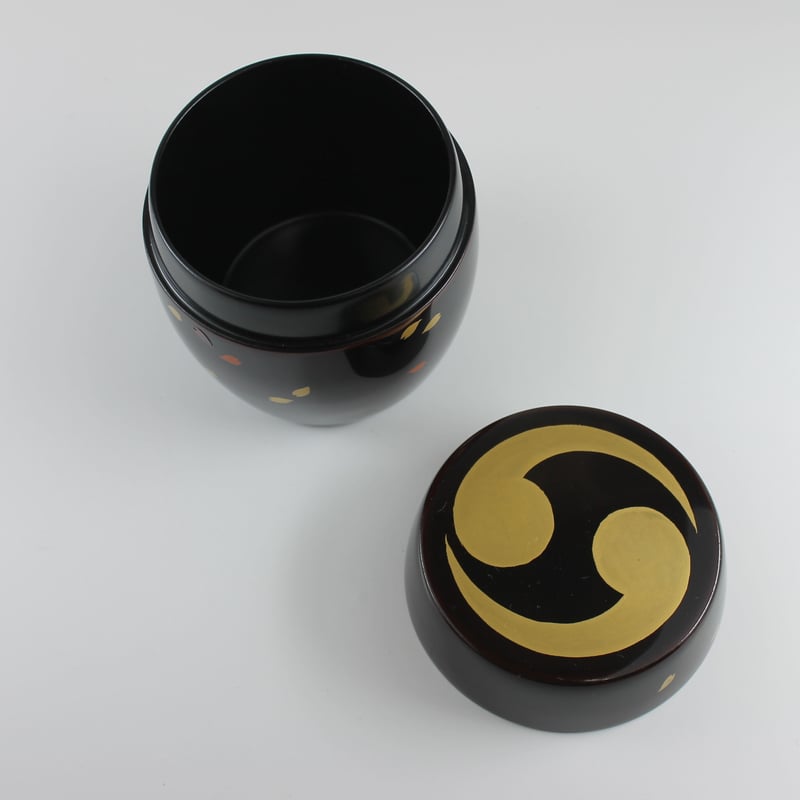 白檀塗 遠山蒔絵大棗 (共箱)中村湖彩 - 茶道具販売 栗林園 R805 棗