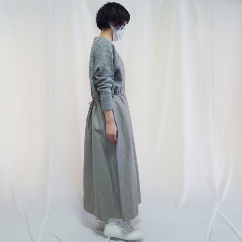 2WAYエプロンドレス ＜21108-DR ＞ | white shirt, scale &