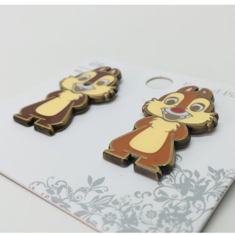 USA直輸入】DISNEY チップ デール エナメル ピン 2個セット ピンズ
