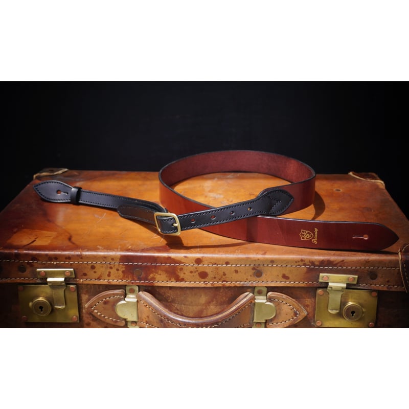 コンビネーション ギターストラップ /ダークブラウン×ブラック