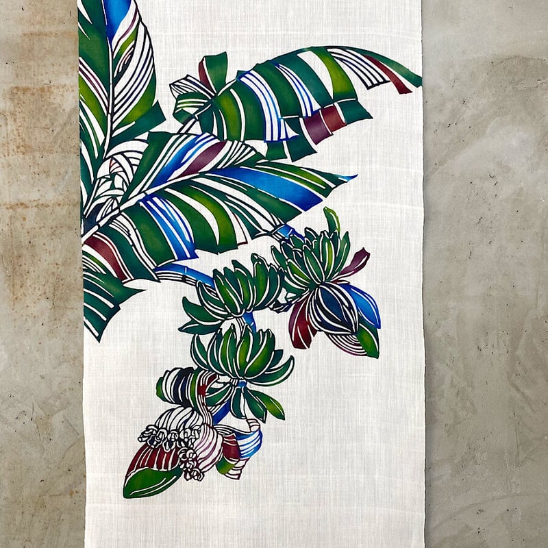 沖縄の手染め紅型】 紅型デザイン工房ten天 タペストリー バナナ