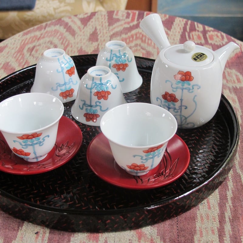 畑萬陶苑・野バラ煎茶小急須セット | 肥前陶磁ギャラリー妻傳 gallery