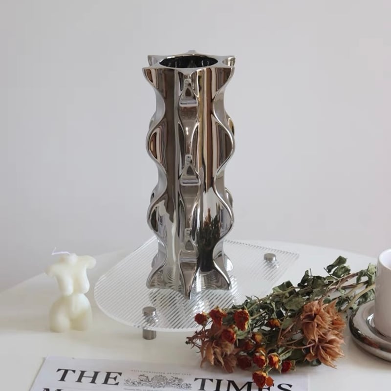 Baccarat バカラ クリスタルウェーブフラワーベース 花瓶 Baccarat