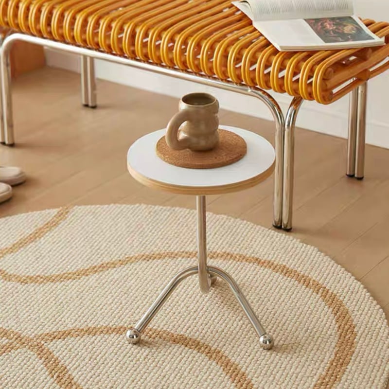 北欧 レトロ ミッドセンチュリー 4段 サイドテーブル ラウンド ガラス