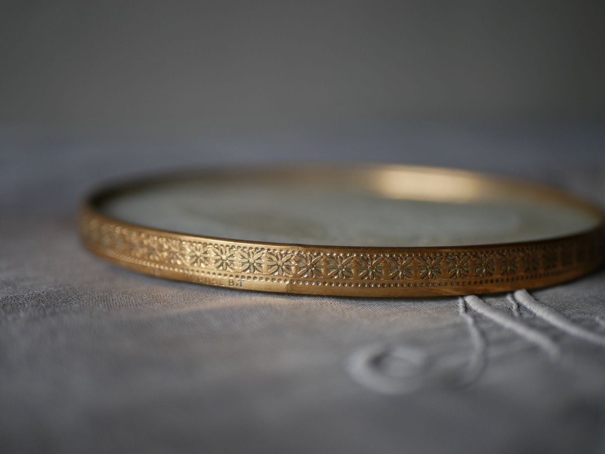 アンティークレース ガラストレイ フランスアンティーク ブロカントの