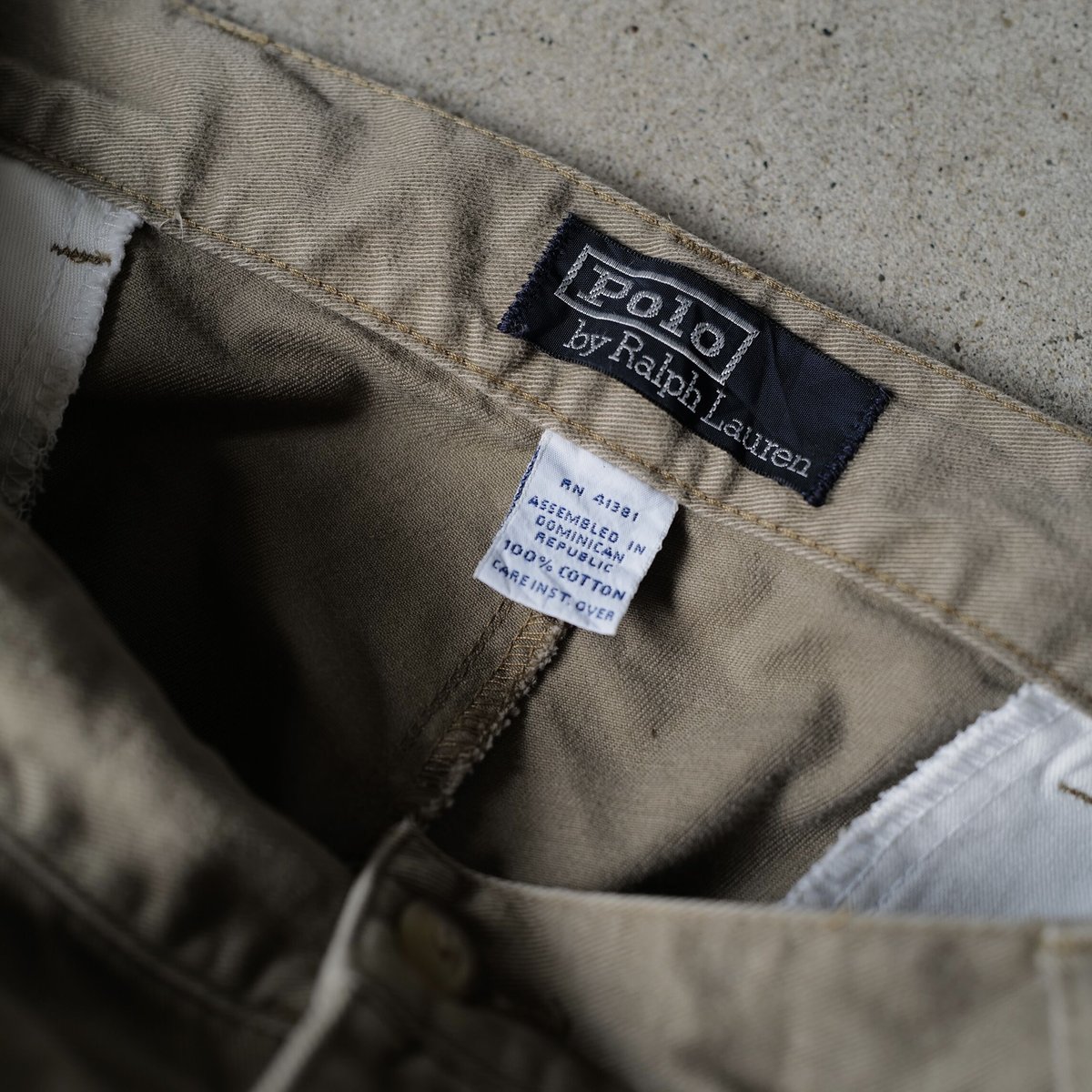 W34 L30] POLO CHINO 2tuck PANTS_90s vintage_no