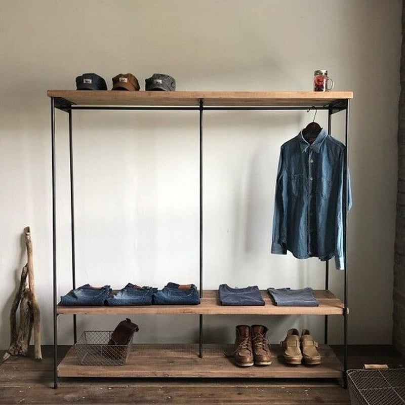 数量限定 BBJ-155 ハンガーラック アイアン 衣装棚 インダストリアル