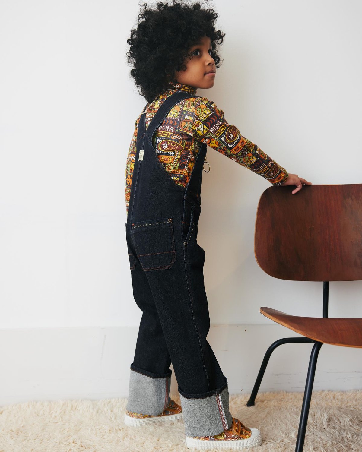 Misha&puff パッチワーク オーバーオール misha and puff パッチワーク