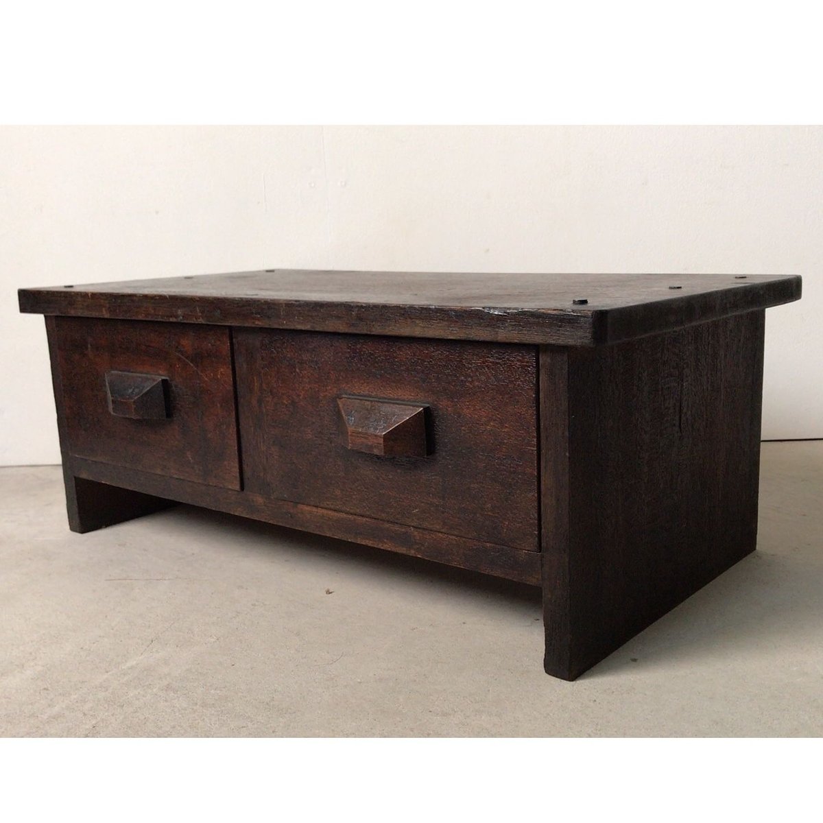 引き出し付き花台 飾り台 香炉台 民藝 デザイン 経机 古家具 古道具