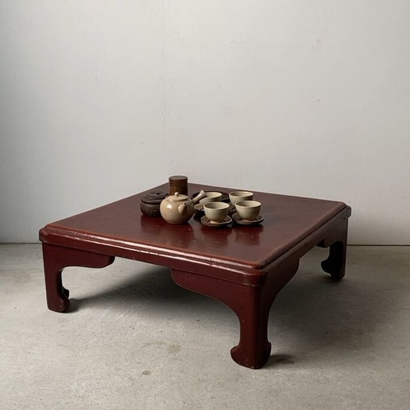 朱漆の古い座卓 65cm根来座卓 ローテーブル ちゃぶ台 アンティーク