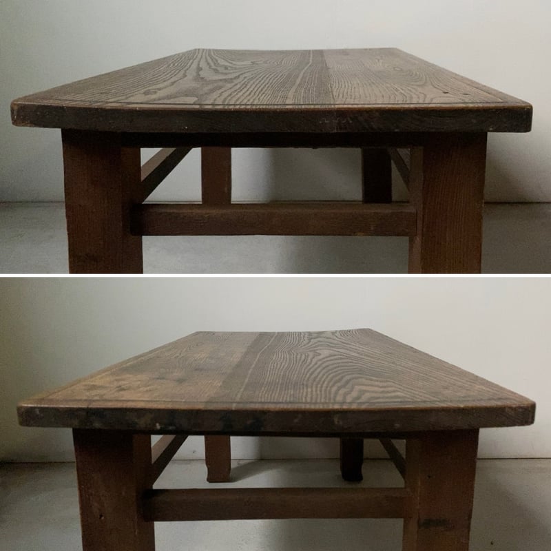 昭和期の小さい座卓 古い文机 ローテーブル 飾り台 飾り彫り和家具 古