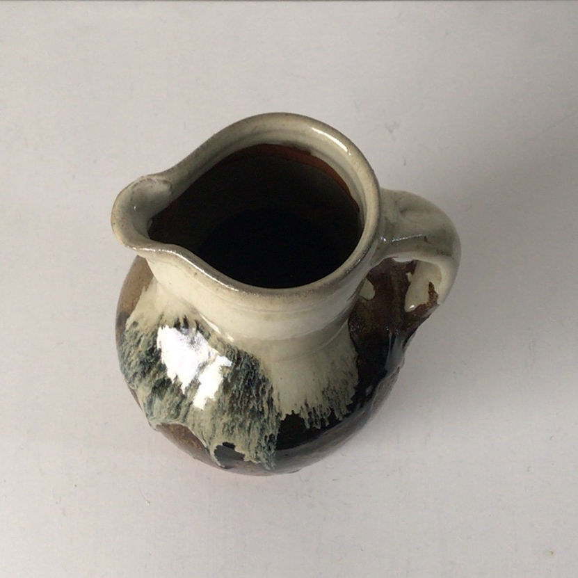 益子焼 村田 元 (ムラタ ゲン)作 把手壺 水差 花器 大きめのピッチャー