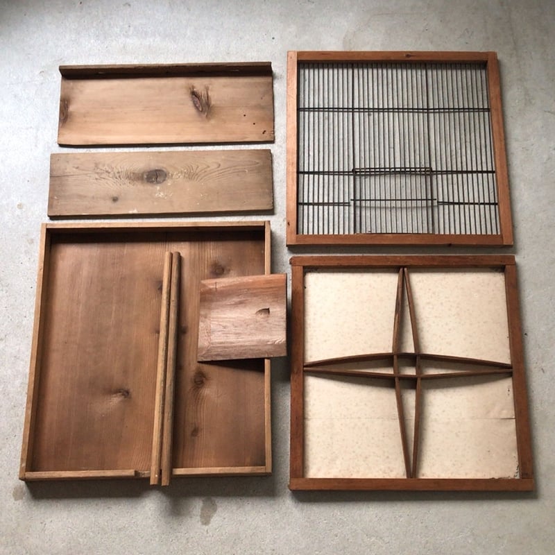 ヴィンテージ バードケージ 大正〜昭和 杉無垢板 時代 鳥籠 希少 珍品