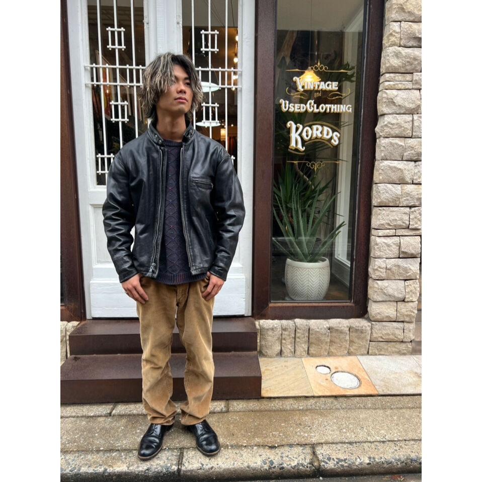 ディスカウント ブラックレザー シングルライダースジャケット