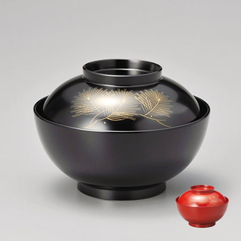 輪島塗 塩安製 天然木 秀衡椀 10客 煮物椀 共箱 茶懐石道具 正月お雑煮