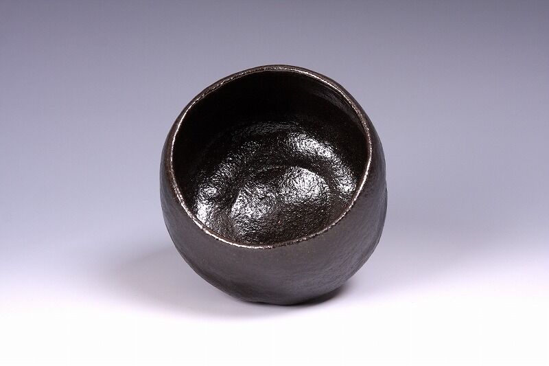 九代 大樋長左衛門作 大樋焼 小鉢 松図 共箱 共布 略歴付 食器 九代