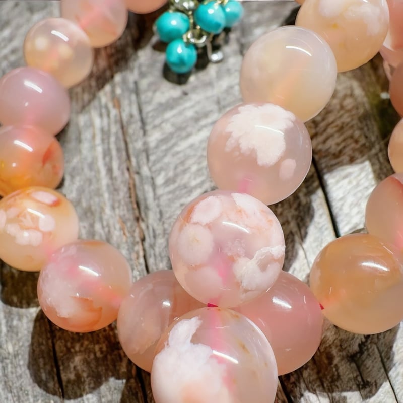 チェリーブロッサムアゲート スカル モチーフ チェリーブロッサム