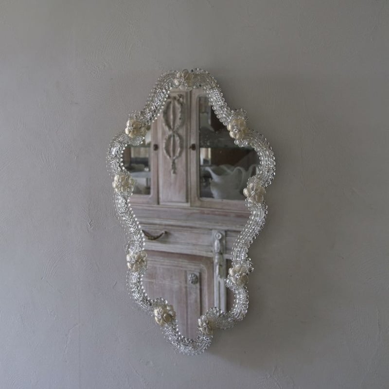 MURANO GLASS 47㎝ ムラノ ウォールミラー 壁面鏡 ヴェネチアン MURANO