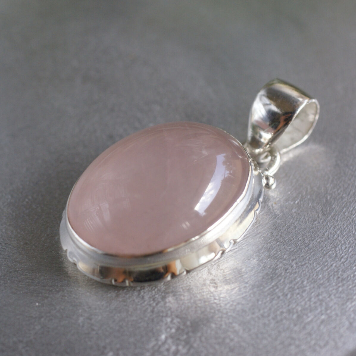 ピンク ローズクォーツ ペンダントトップ シルバー925 （sv-280