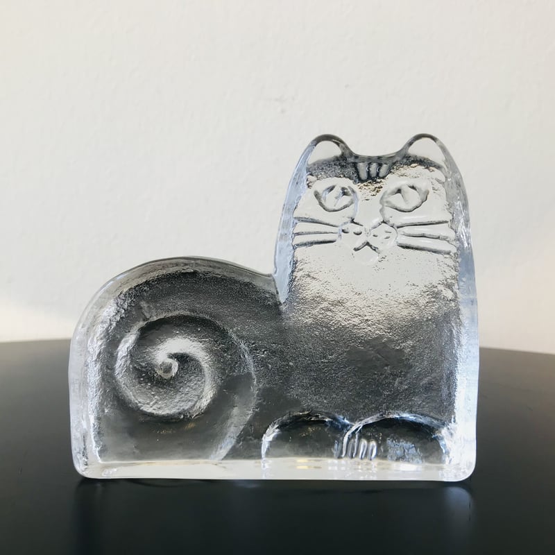 コレクション ロイヤルクローナ ねこ 置物 ガラス 猫 ネコ オブジェ