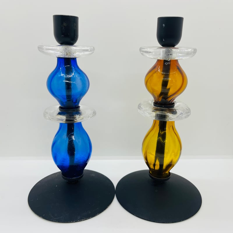 Erik Hoglund / エリックホグラン】キャンドルホルダー ブルー2連