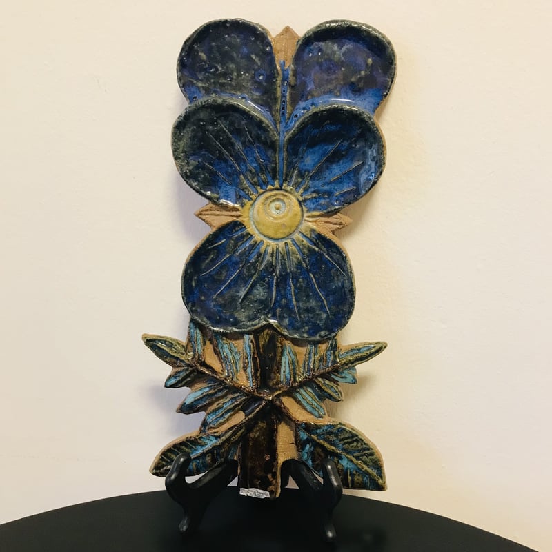 Gabi Citron-Tengborg】ブルーのお花の陶板① | sugallery