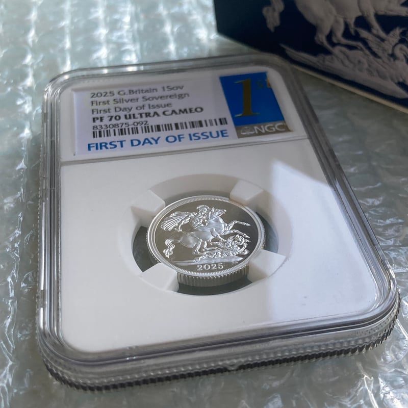 発行即日鑑定・NGC鑑定PF70FDI ロイヤルミント 2025年 ソブリン銀貨