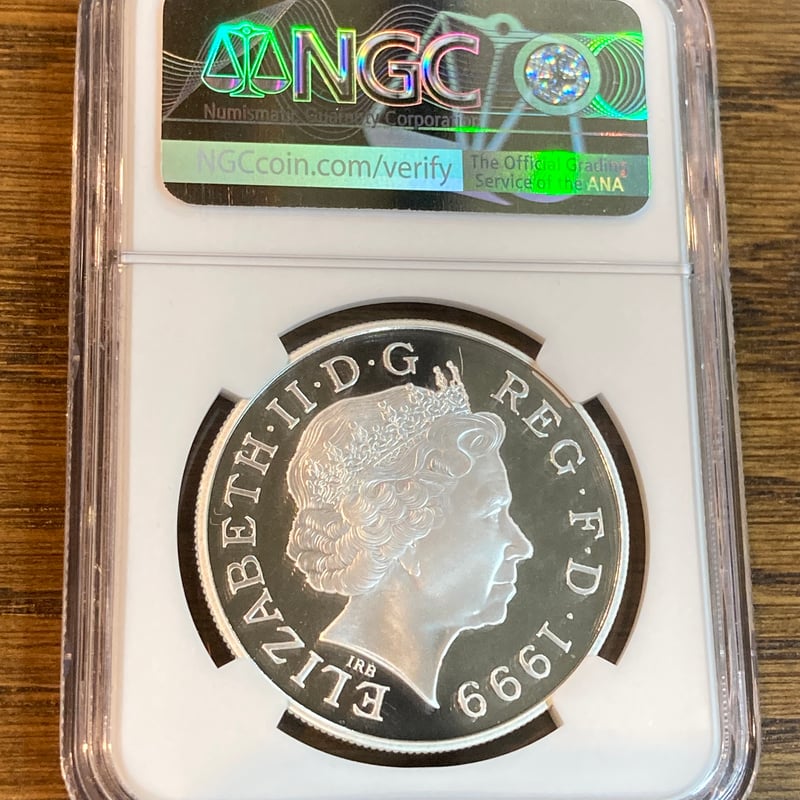 NGC鑑定PF68UC 1999年 イギリス ダイアナ妃追悼祈念 5ポンド銀貨